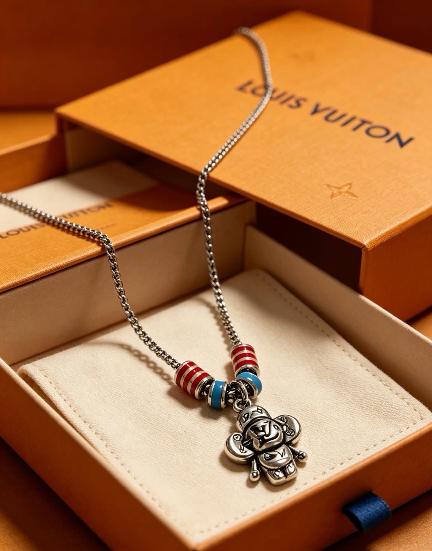 Louis Vuitton Silver Charm Necklace